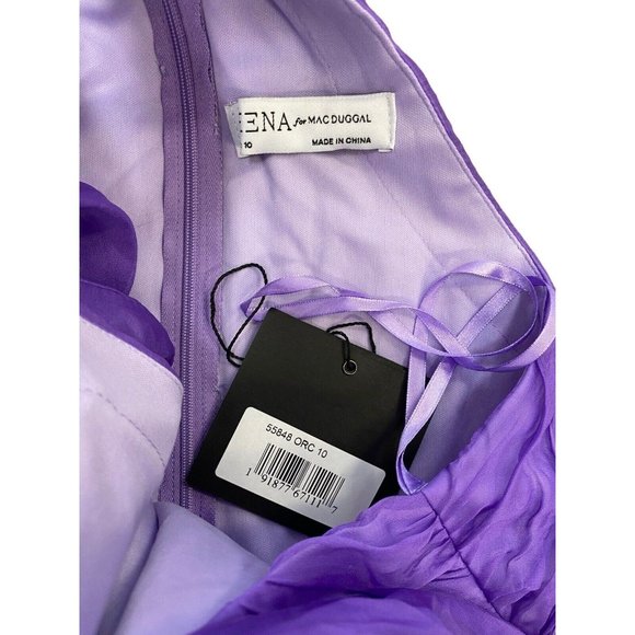 Mac Duggal Ieena Sz 10 Dress 55848 Halter A-Line Evening Gown Orchid Purple New - Picture 7 of 11